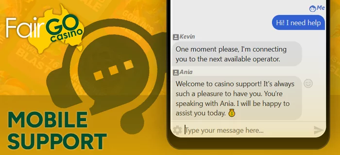 Player support in the FairGo app